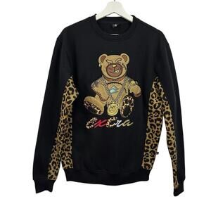 Screenshot Men’s Leopard Extra Pullover Bear Sweatshirt Size M